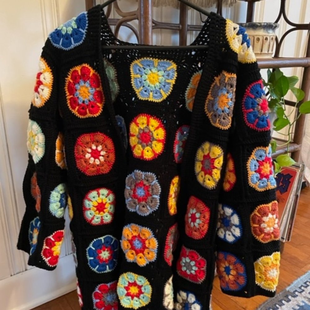 Handmade Crochet Granny Square Jacket/Cardigan